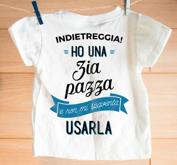 Maglietta colorata con testo pizza