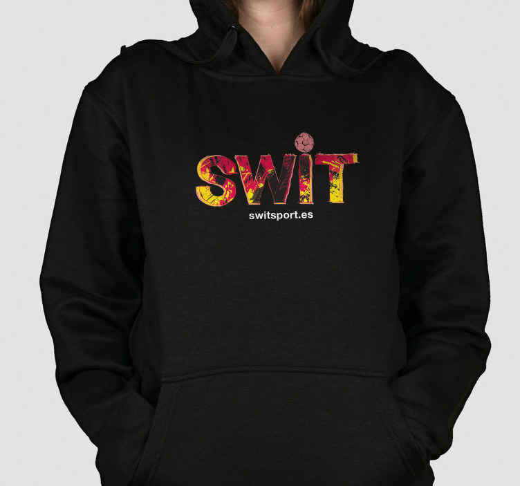Sudadera SWIT logo negra - TenVinilo