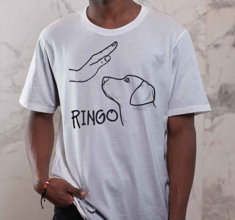 T-shirts de conception de tête et de patte de chien avec le nom - TenStickers