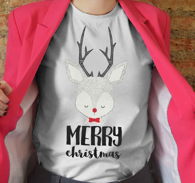mantequilla cocinero frío Camiseta de navidad Feliz navidad con amigos renos - TenVinilo