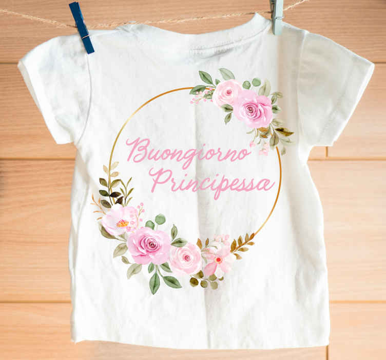 T-shirt infantile Buongiorno principessa film design