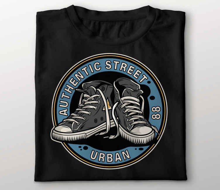 schuhe jahre TenStickers 80er converse illustration T-Shirt -