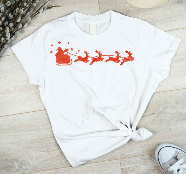 Un renne dans un arbre de Noël - Merry Christmas - T-shirt Homme
