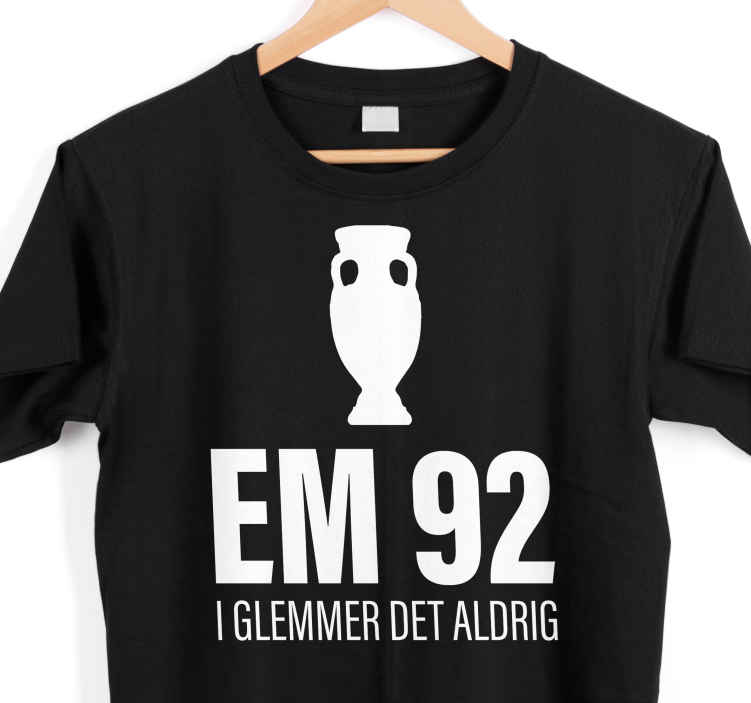 Vi vil aldrig glemme euro cup 92 custom t-shirt - TenStickers