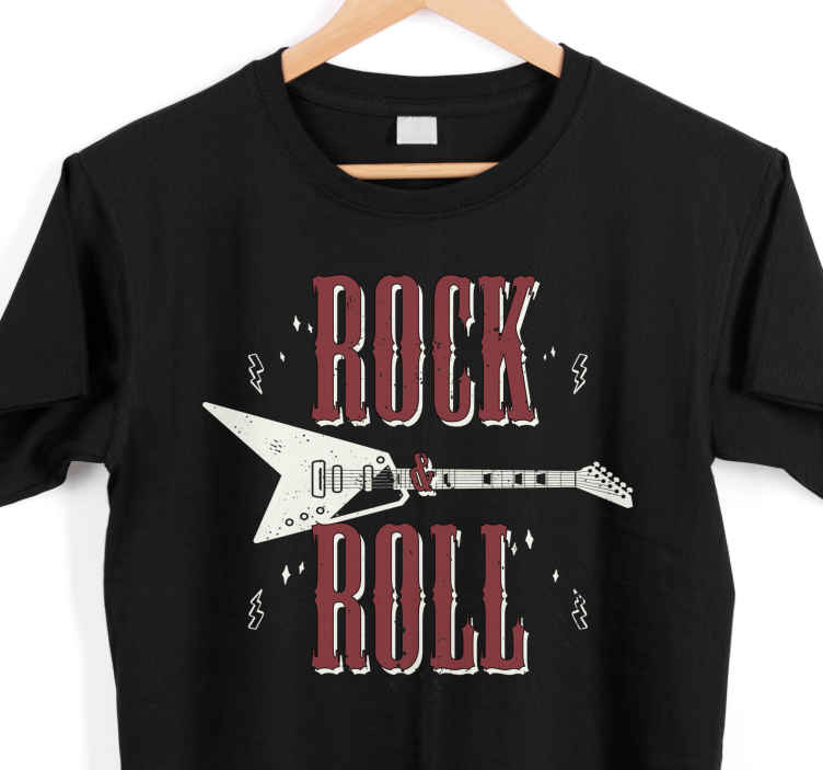 Desmañado Negar Leer Camiseta rock and roll con diseño de guitarra - TenVinilo