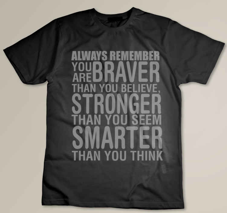 T-shirt più coraggiosa, più forte e più intelligente