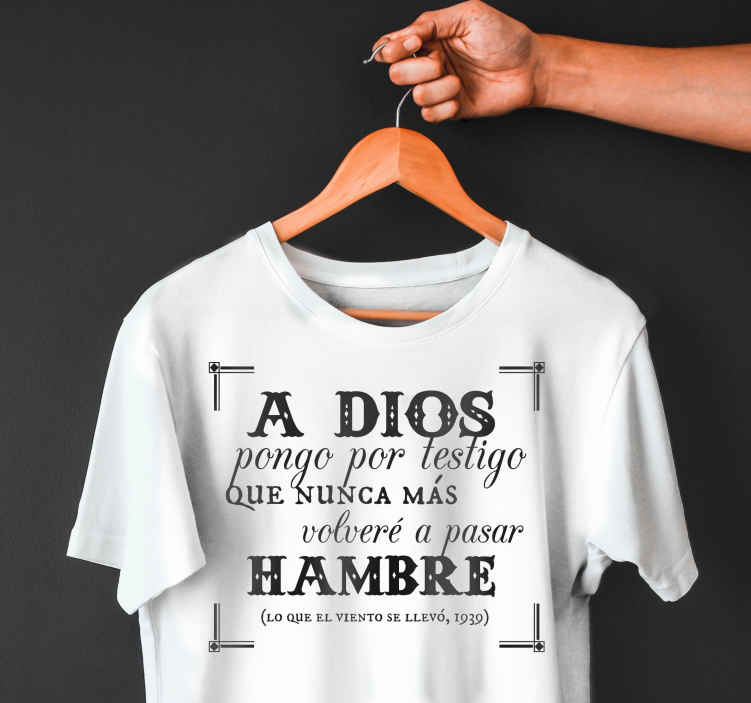Camiseta con cita lo que el viento se llevó
