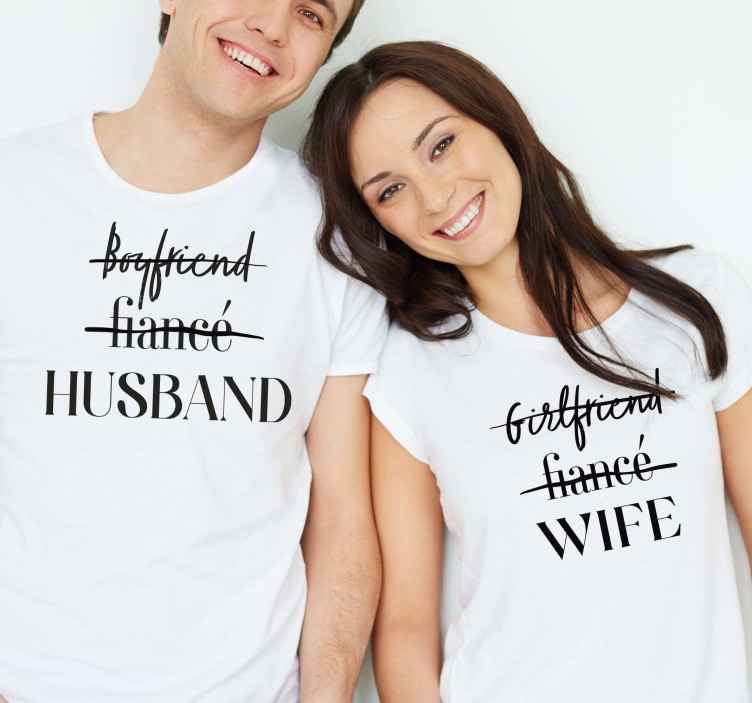 couple wife and husband design shirts for couples - TenStickers