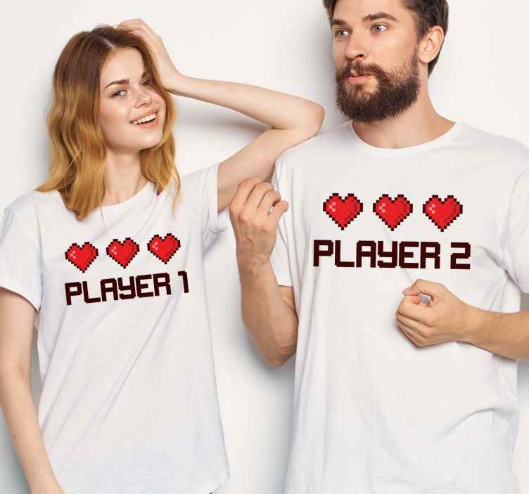 Fun gamer matching shirts for couples - TenStickers