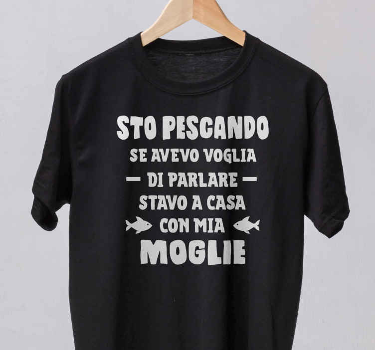 Sto pescando una maglietta con testo divertente