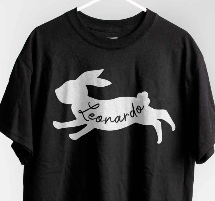 Camisetas personalizable Conejo con nombre - TenVinilo