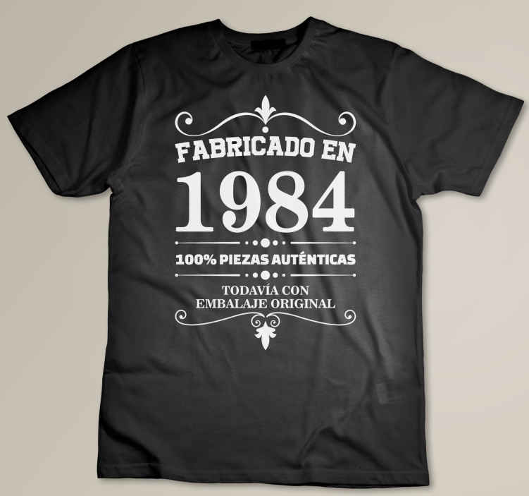 Camiseta personalizable edad con cita 100% autentica - TenVinilo