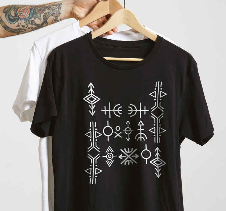 Viking symboler set anpassad t-shirt - Tenstickers