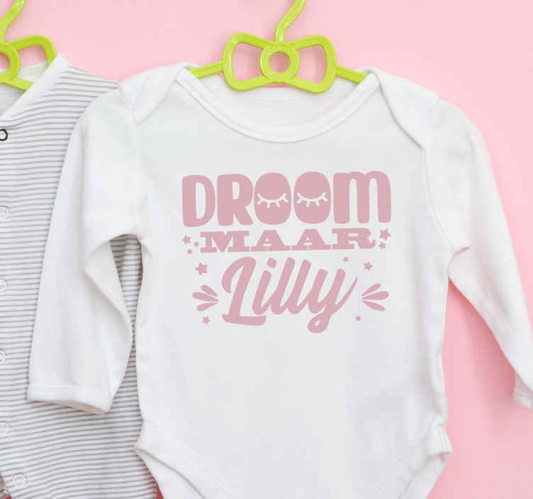 Baby gepersonaliseerde T-shirt slaapliedje - TenStickers