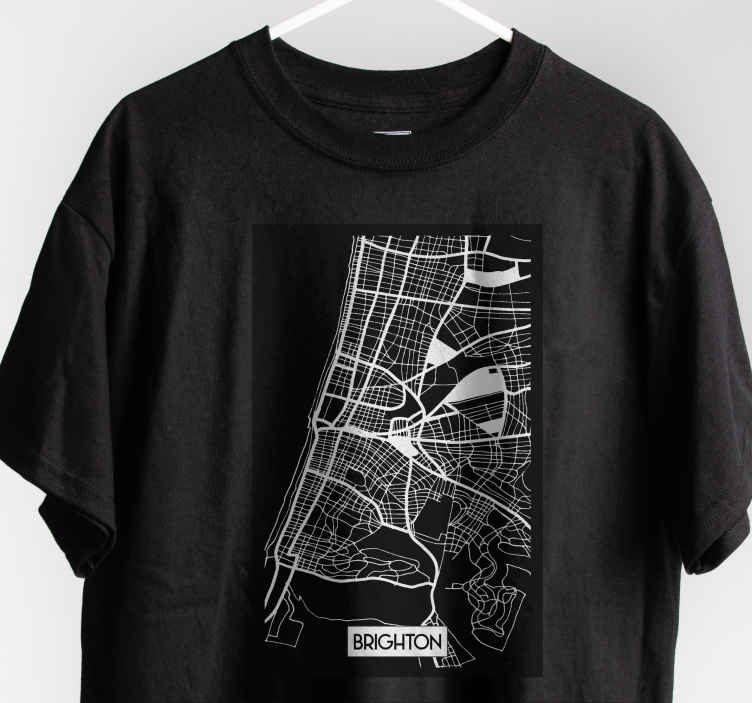 Brighton Topographic Map custom t-shirt - TenStickers