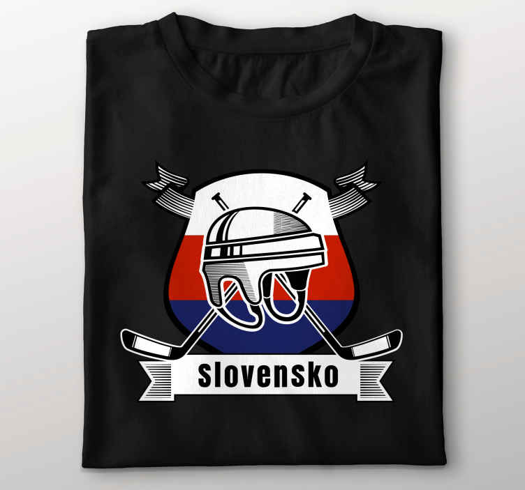 Slovenské hokejové tričko s prilbou - Tenstickers