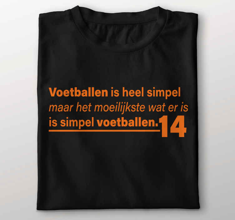 Bekende voetballer citaat T-shirt - TenStickers