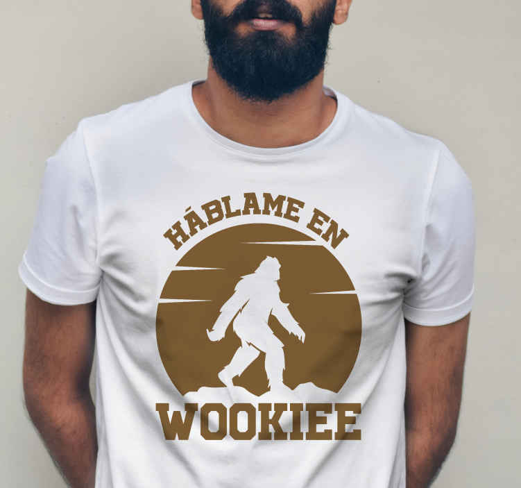 Camiseta presonalizable con texto háblame wookie - diseño
