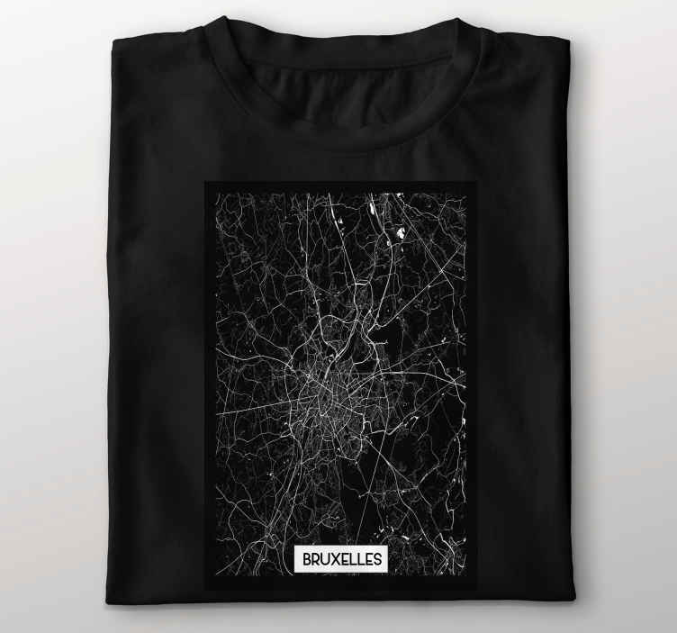 T-shirt Carte Topographique Bruxelles - TenStickers