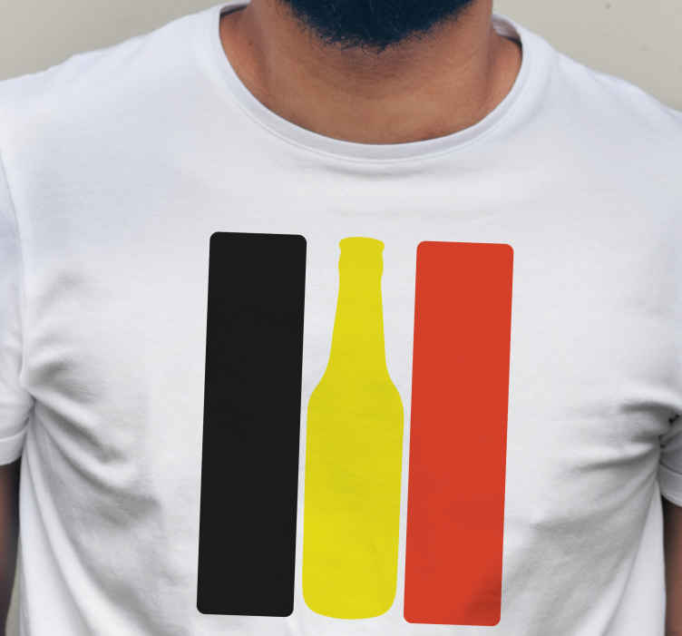 T-shirt bière belge drapeau - TenStickers