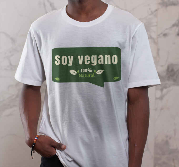 Camiseta personalizable con texto "soy vegano"