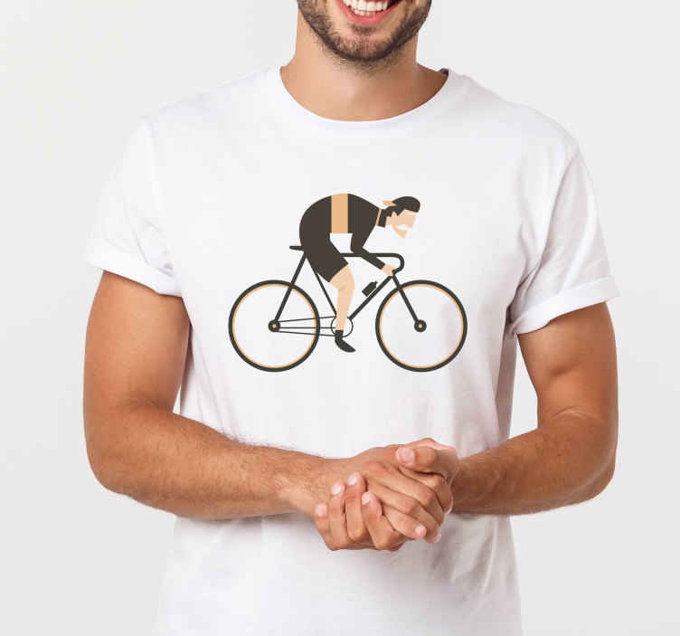 pols Ontwijken skelet T-shirt fietsen wielrenner - TenStickers