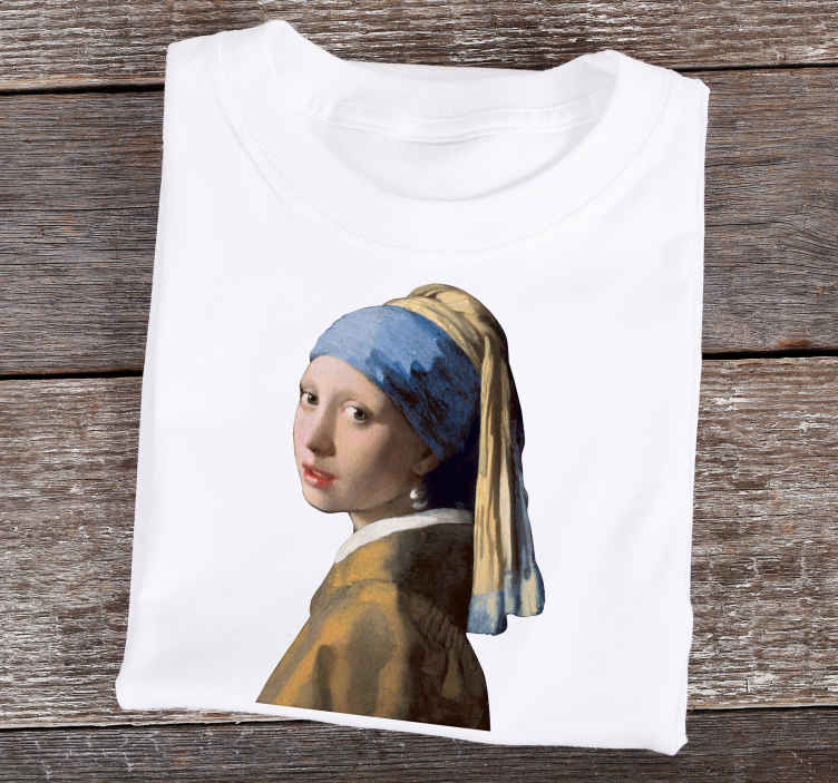 The Girl with the Pearl Earring T-Shirt - TenStickers