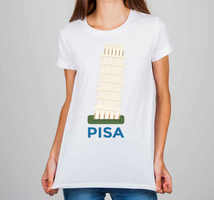 Itiliaanse-toren van Pisa shirt - TenStickers