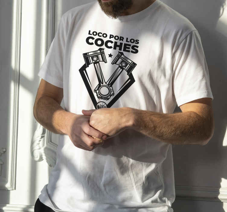 Camiseta loco por los coches - tenvinilo