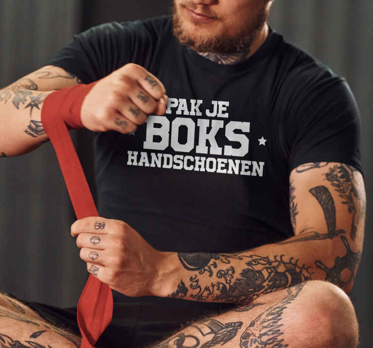 T-shirt pak je boks handschoenen - TenStickers