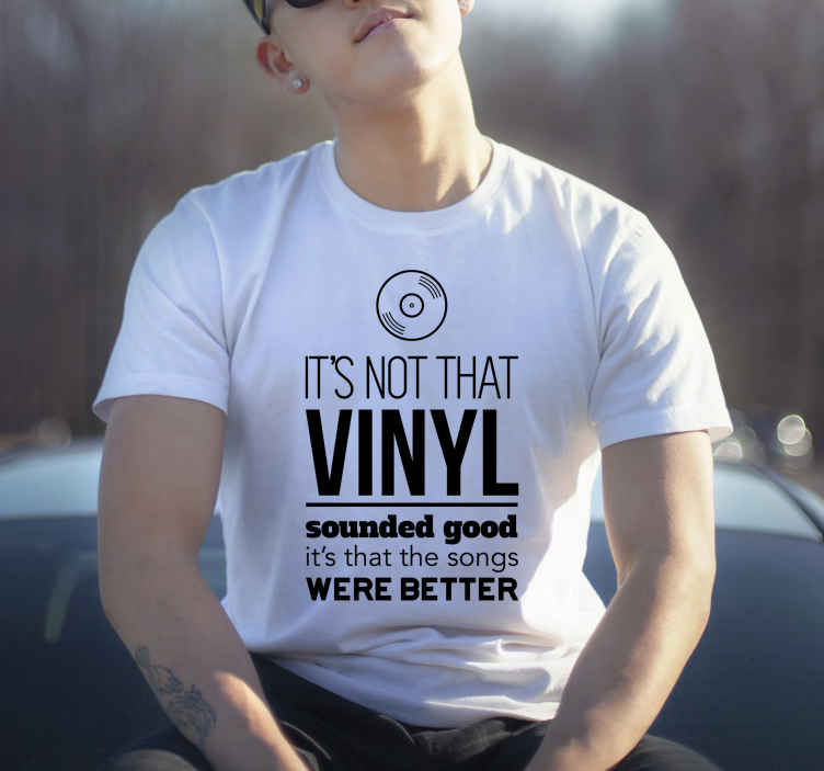 Camiseta música play better songs - vinilos para