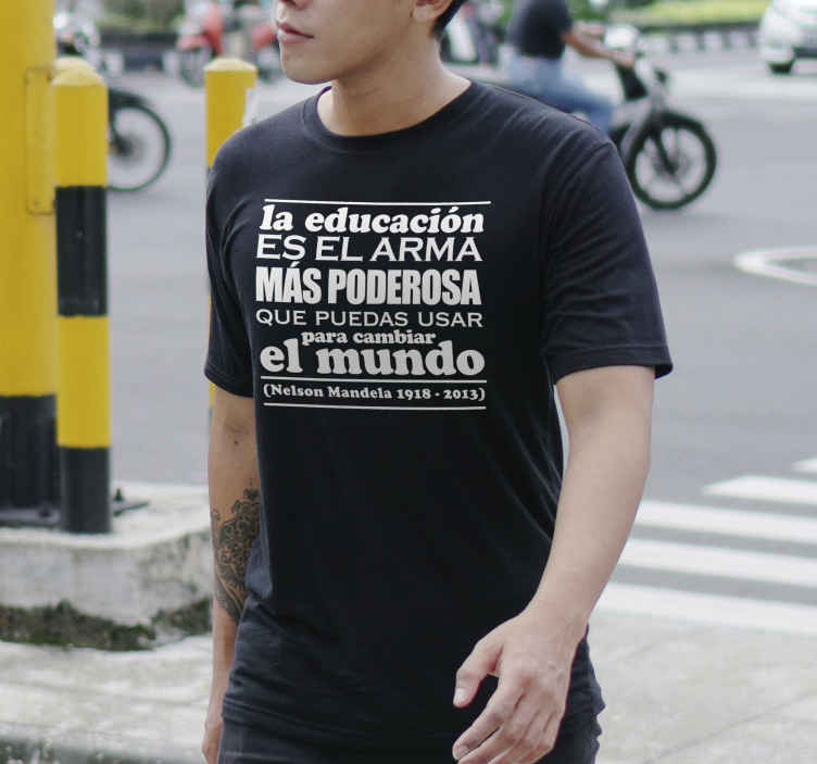 Camiseta mensaje Nelson Mandela - personalizada