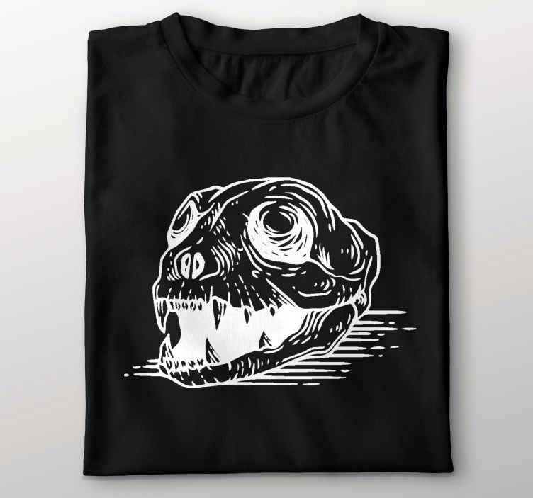 T-shirt met katten schedel - TenStickers