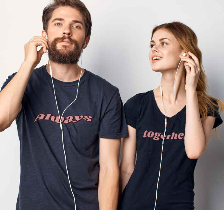 80s Together  matching shirts for couples - TenStickers
