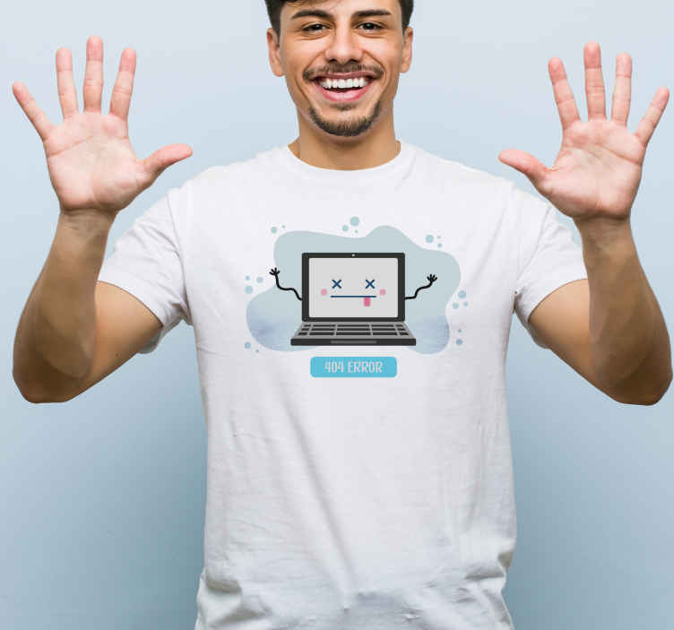 404 error computer t-shirt print - TenStickers