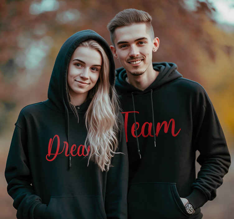 Felpa per fidanzati dream team - TenStickers