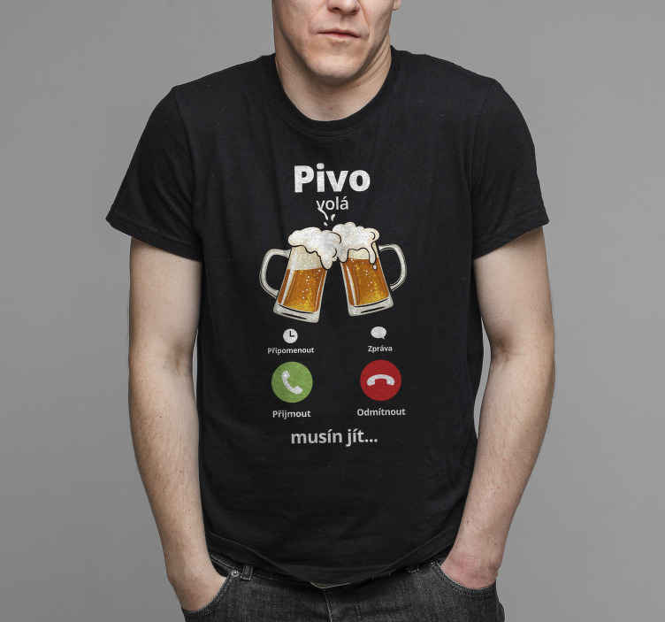 Pivní tričko s výzvou k přijetí/odmítnutí - TenStickers