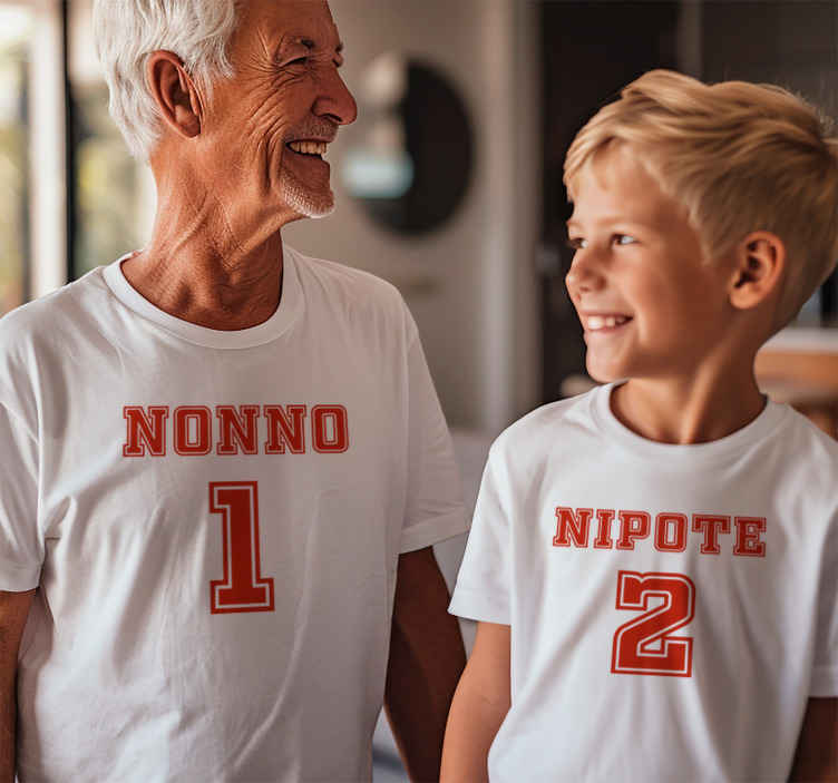 Maglie numeri di nipote e nonno - TenStickers