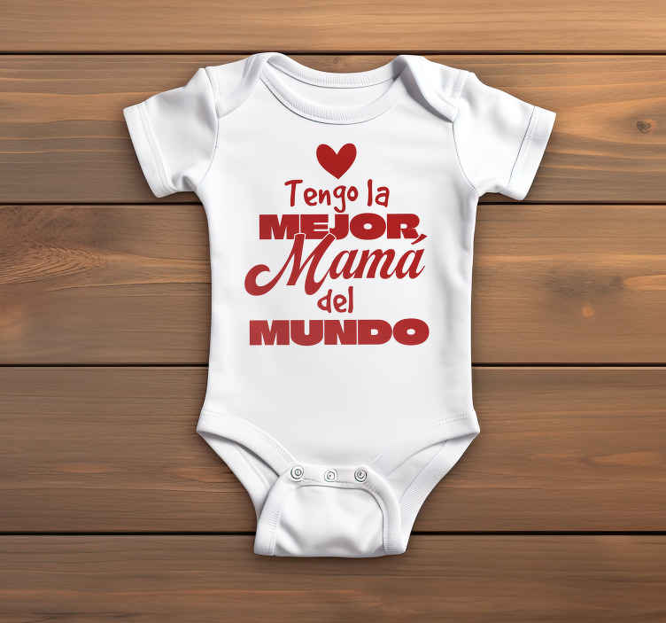 Camiseta Día de la Madre la mejor mamá del mundo - TenVinilo