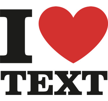 i love personlig t shirt - TenStickers