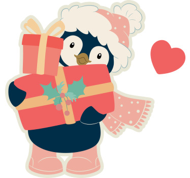 Pinguine par forelsket på jul par t-skjorte - Tenstickers