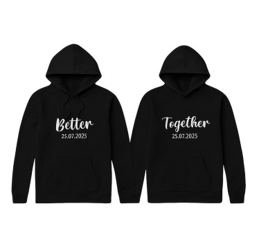 Better together custom date hoodie - TenStickers