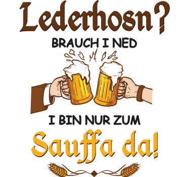 Original T Shirt bin nur zum sauffa - TenStickers