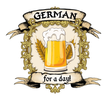 Original T Shirt german for a day - TenStickers