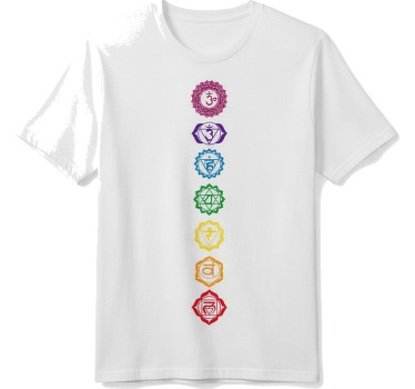 Koszulka z symbolami tęczowych czakr - TenStickers