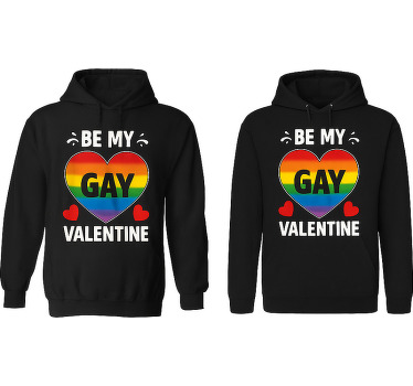 Párové trička lgbt buď můj gay valentýn - TenStickers