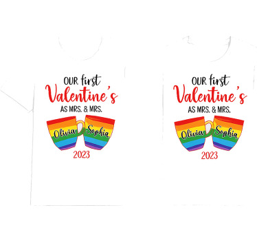 Párové trička pro lgbt první valentýn - TenStickers