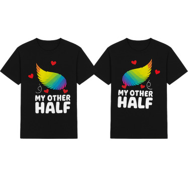Párové trička lgbt můj druhý pól - TenStickers