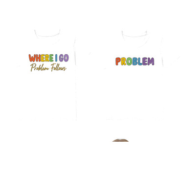 Párové trička lgbt kam jdu problémy nás následují - TenStickers