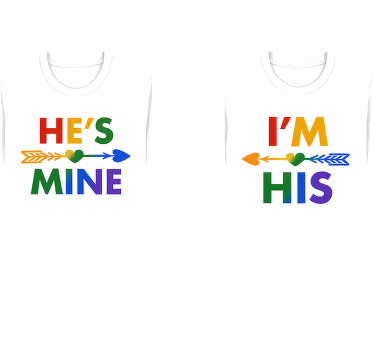 Lgbt he's mine couple t-shirt - TenStickers